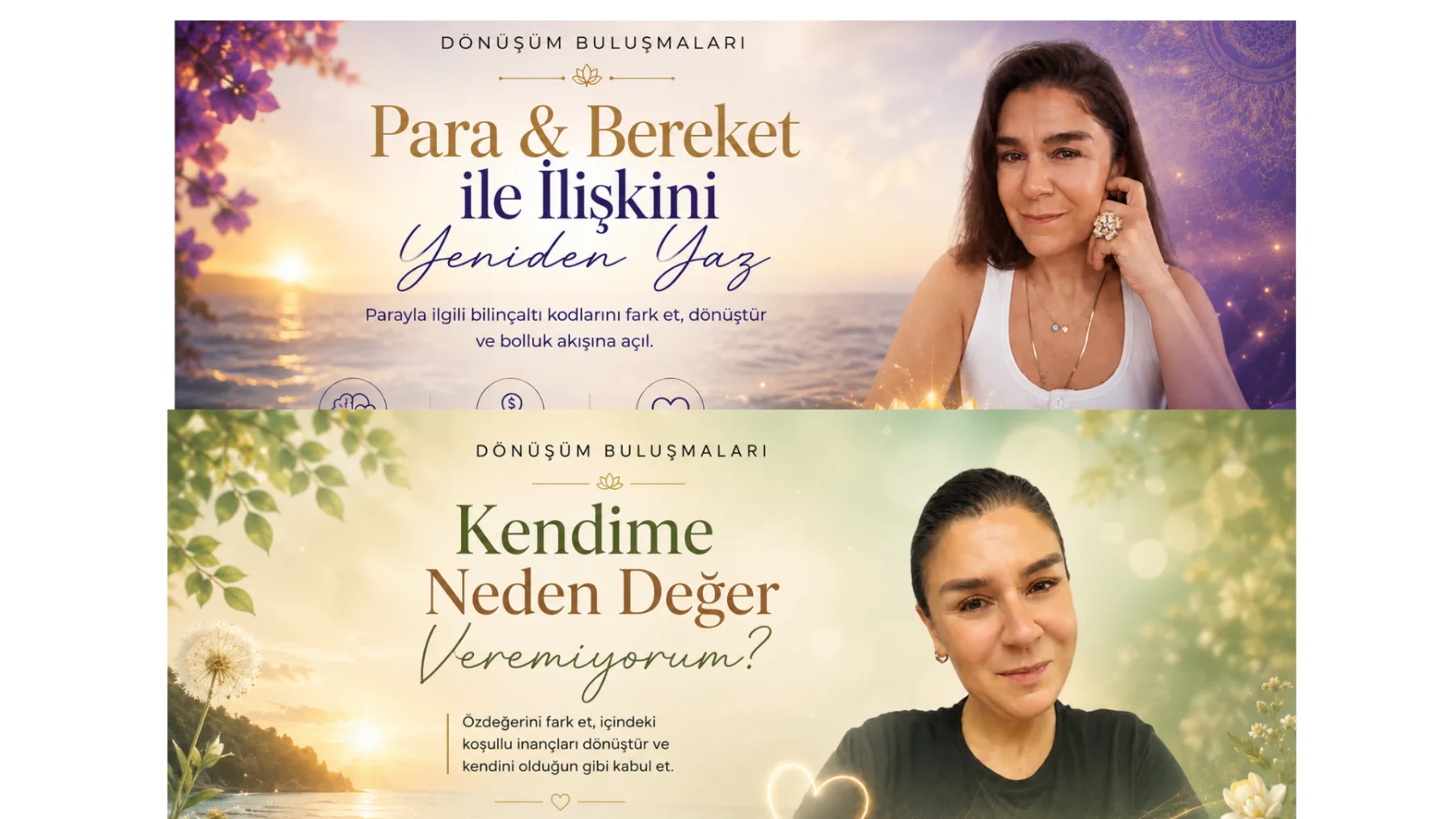 2’li Dönüşüm Paketi  Para & Bereket ile İlişkini Yeniden Yaz  + Kendime Neden Değer Veremiyorum?